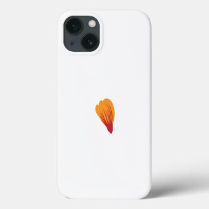 a drawing of a plant with orange and purple leaves iPhone 13 case