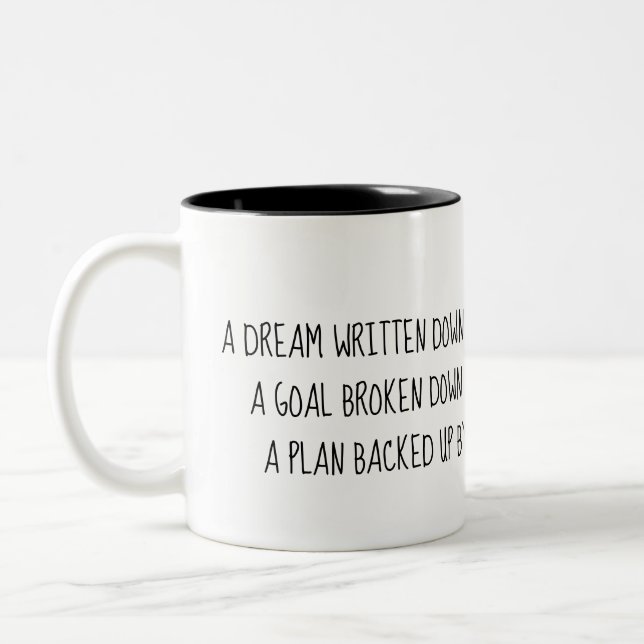 A DREAM BECOMES REALITY Inspirational Mug (Left)
