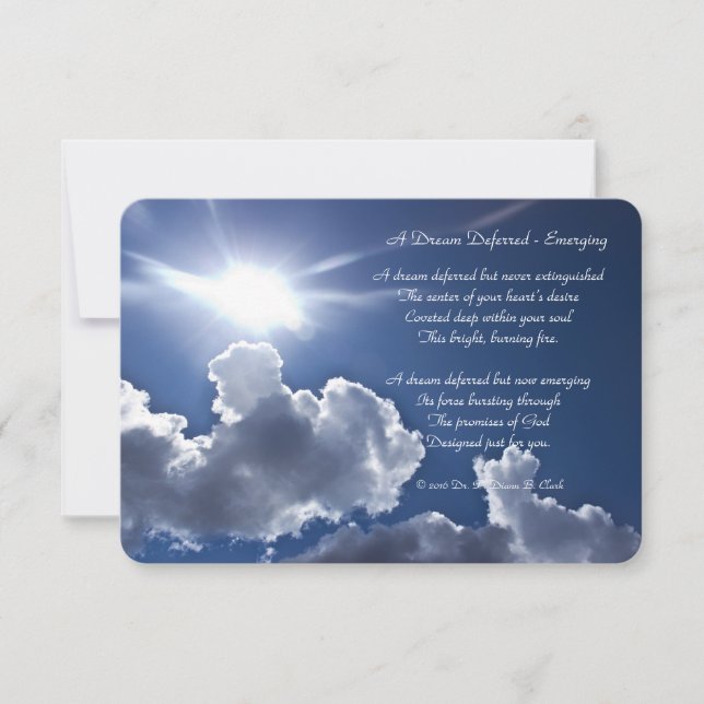 " A Dream Deferred - Emerging" 3x5 Matte (Front)