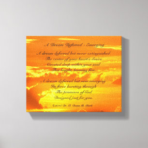 " A Dream Deferred - Emerging" Sunrise Canvas Print