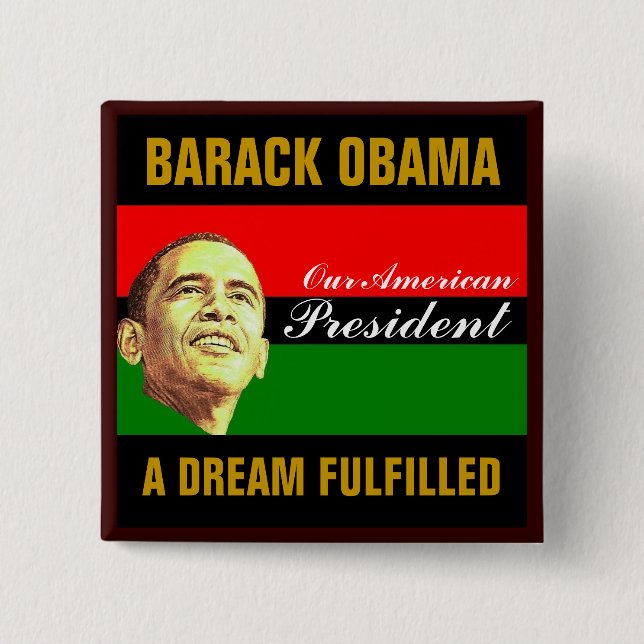 a Dream Fulfilled 2 Inch Square Button (Front)