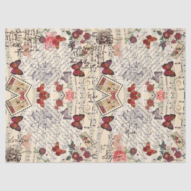 A Dream of Red Butterfly Tissue Paper (Front)