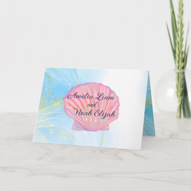A Dreamy Beach Wedding Invitation (Front)