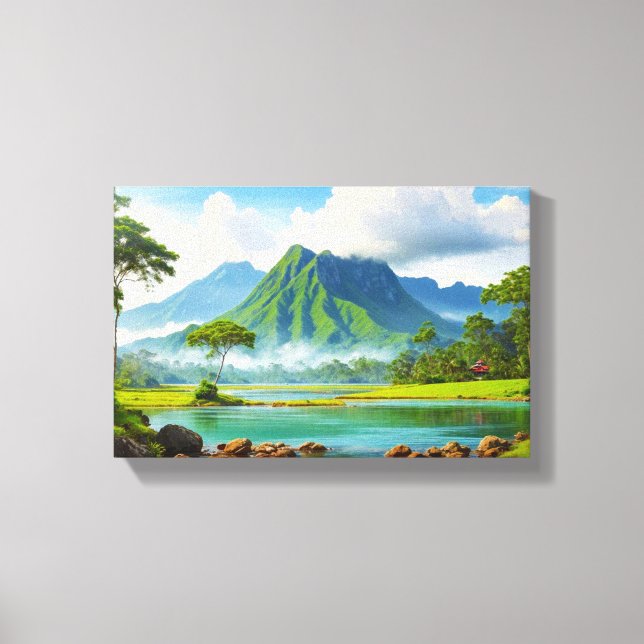 A Dreamy Landscape: A Peaceful View of Nature Canvas Print (Front)
