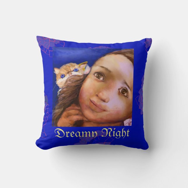 A Dreamy Night Throw Pillow (Front)
