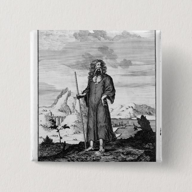 A Druid 2 Inch Square Button (Front)