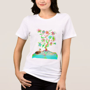 A duck and a tree of life Tri-Blend shirt