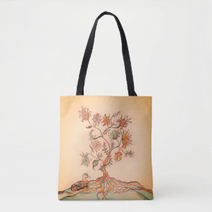 A duck and Tree Tote Bag