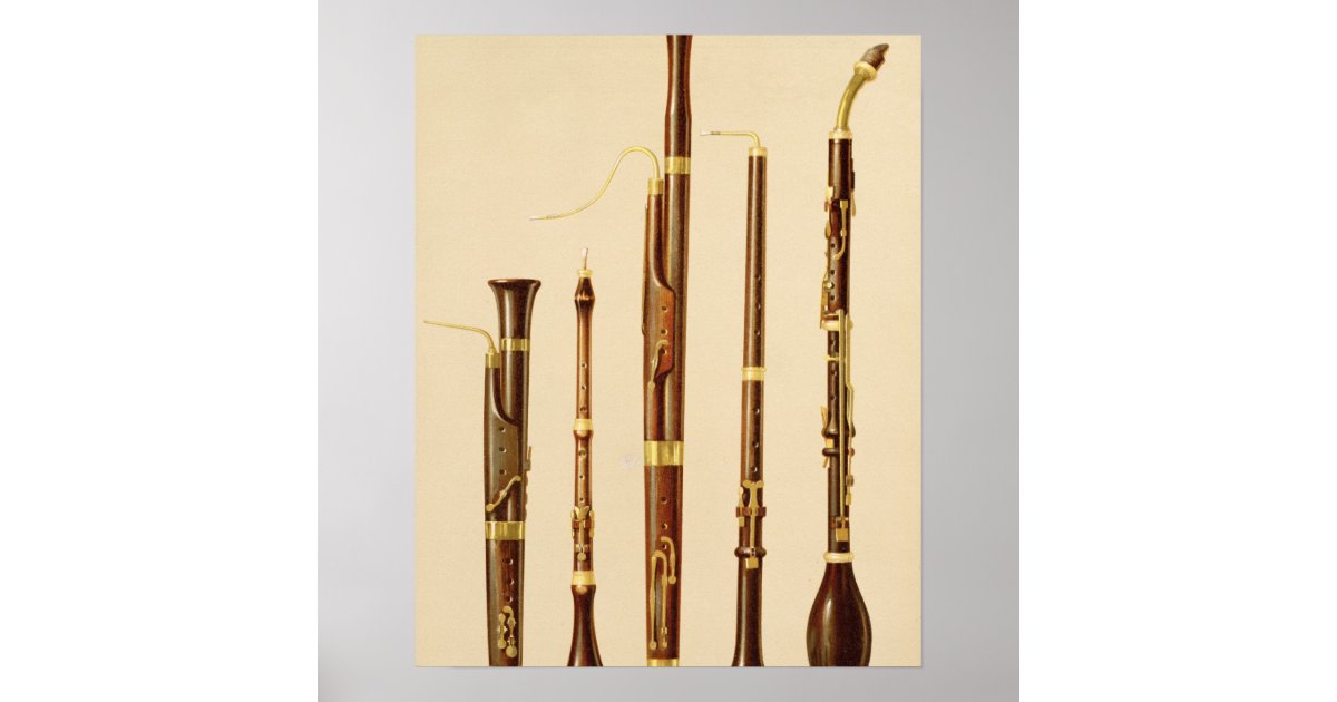 A dulcian, an oboe, a bassoon, an oboe da caccia a poster Zazzle