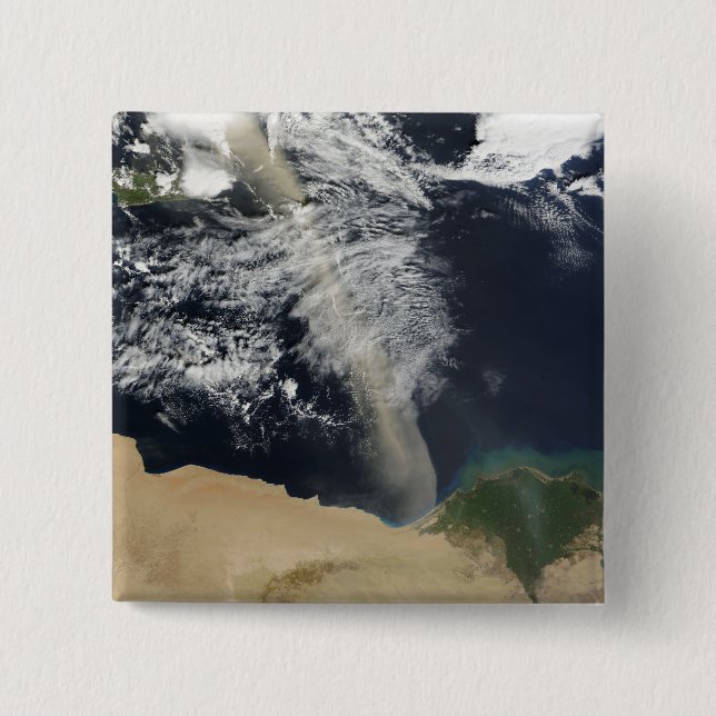 A dust plume 2 inch square button (Front)