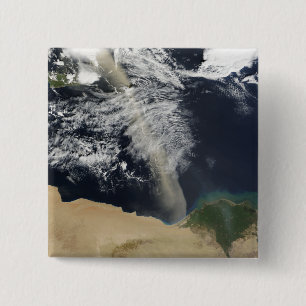 A dust plume 2 inch square button