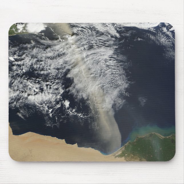 A dust plume mouse pad (Front)