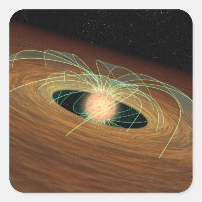 A dusty planet-forming disc in orbit square sticker (Front)