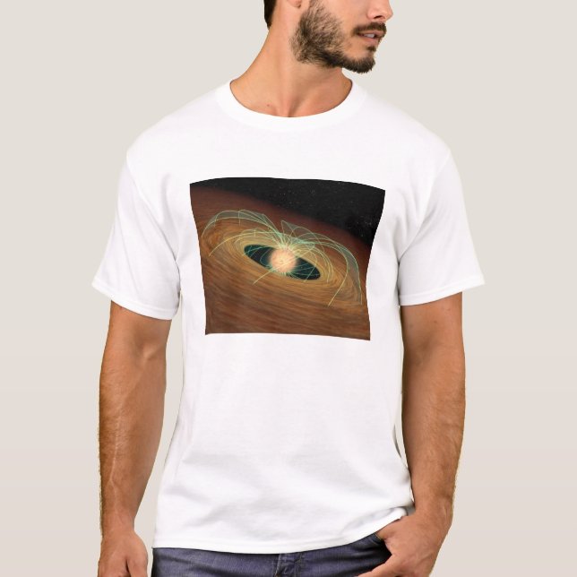 A dusty planet-forming disc in orbit T-Shirt (Front)