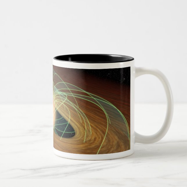 A dusty planet-forming disc in orbit Two-Tone coffee mug (Right)