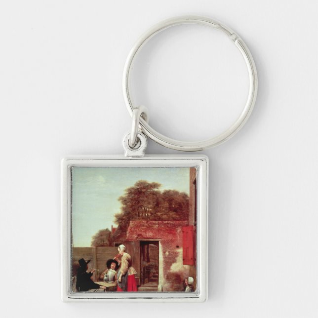 A Dutch Courtyard, c.1658-60 Keychain (Front)
