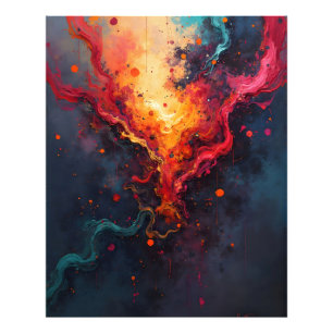 A dynamic digital abstract painting photo print