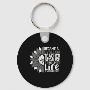A Dyslexia Teacher Funny Dyslexia Awareness Graphi Keychain