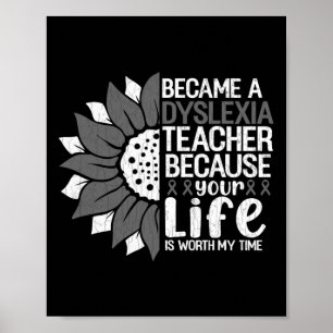 A Dyslexia Teacher Funny Dyslexia Awareness Graphi Poster