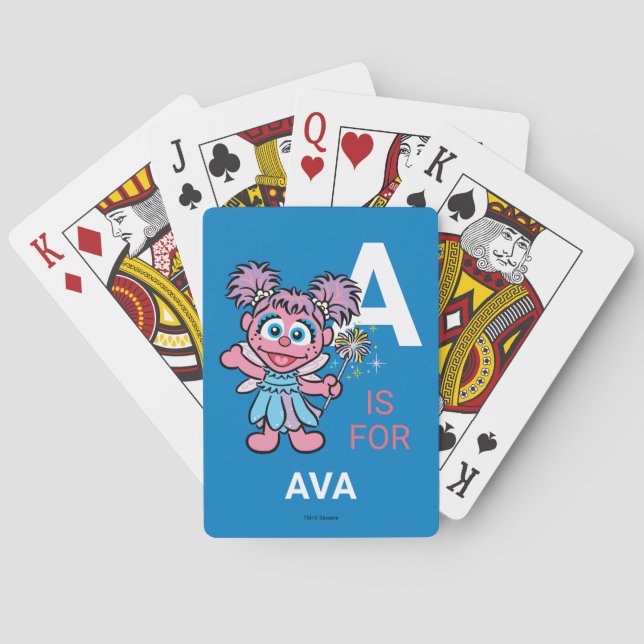 A est pour Abby Cadabby | Jeux de cartes (dos)