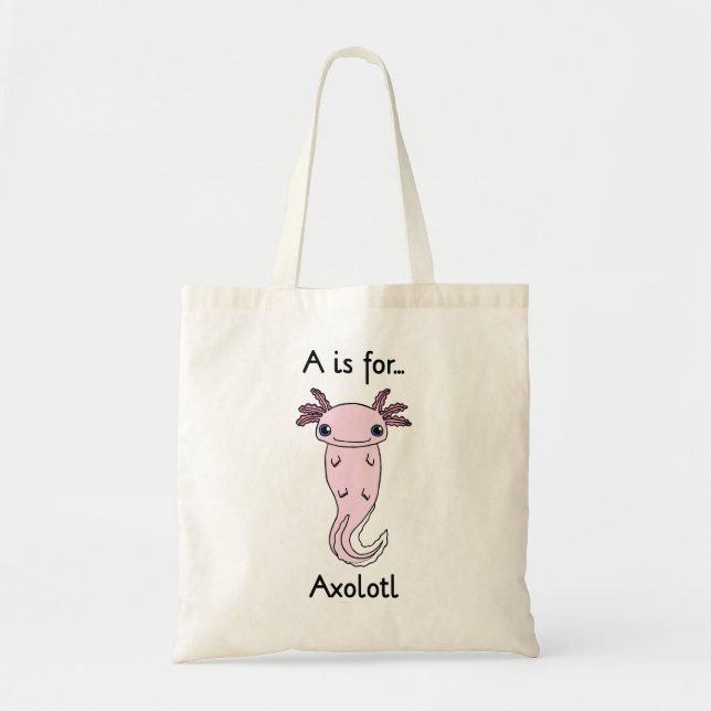A est pour le sac fourre-tout à Axolotl (Devant)