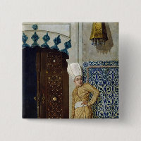 A eunuch before the door of the harem