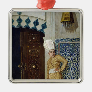 A eunuch before the door of the harem metal ornament