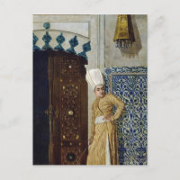 A eunuch before the door of the harem