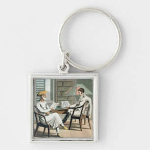 A European Gentleman with his Moonshee, or Native Keychain