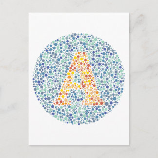 “A” Eye Test Letter Postcard