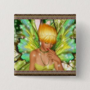 A Faerie's Amusement 2 Inch Square Button
