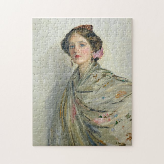 A Fair Spaniard, Mrs. Chowne | Sir John Lavery Jigsaw Puzzle (Vertical)