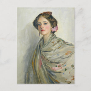 A Fair Spaniard, Mrs. Chowne   Sir John Lavery Postcard