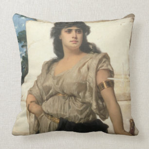 A Fair Warrior (oil on canvas) Throw Pillow