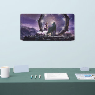 A fairy and a dark wolf  banner