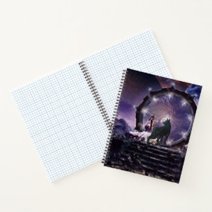 A fairy and a dark wolf  notebook