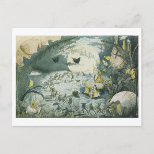 A Fairy Dance Full Moon Postcard