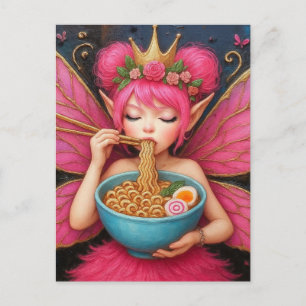 A Fairy Eating Ramen Postcard