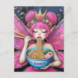 A Fairy Eating Ramen Postcard