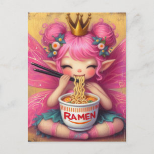 A Fairy Eating Ramen Postcard