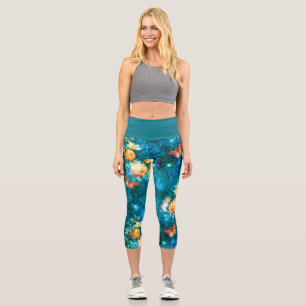 A Fairy in the Garden Series Design 11 Capri Leggings