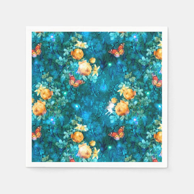 A Fairy in the Garden Series Design 11  Napkin (Front)