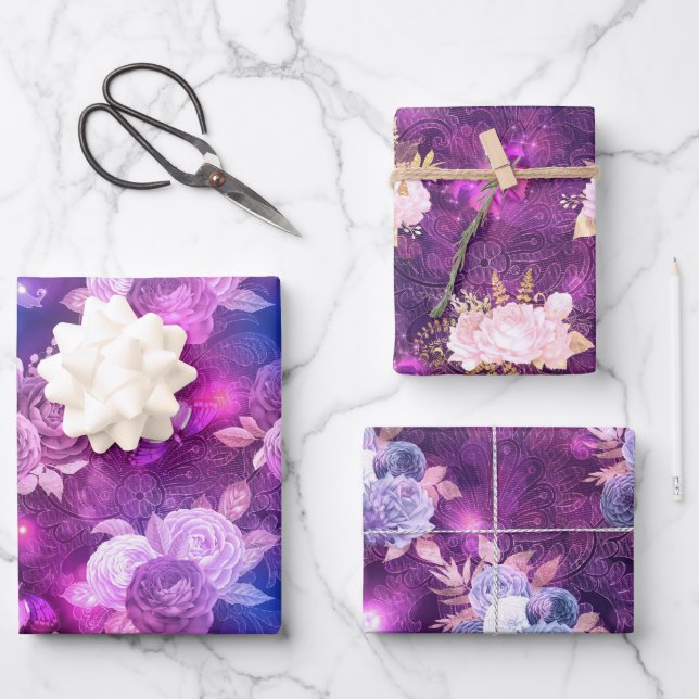 A Fairy in the Garden Series Design 1 Wrapping Paper Sheet (Front)