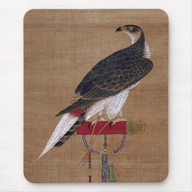 A Falcon - 16th Century Korean Scroll Mouse Pad (Front)