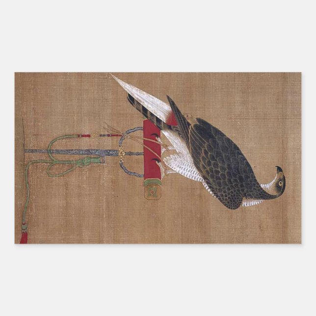 A Falcon - 16th Century Korean Scroll Sticker (Front)