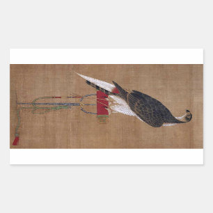 A Falcon - 16th Century Korean Scroll Sticker