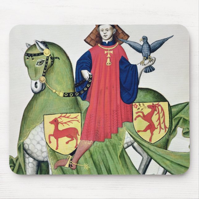 A Falconer, from Codex de Capodilista Mouse Pad (Front)