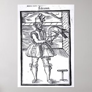 A Falconer with his Goshawk Poster