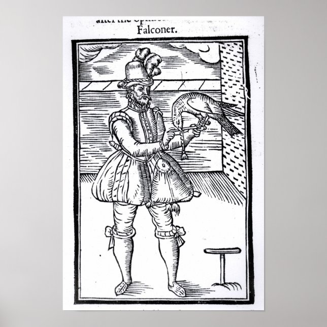 A Falconer with his Goshawk Poster (Front)