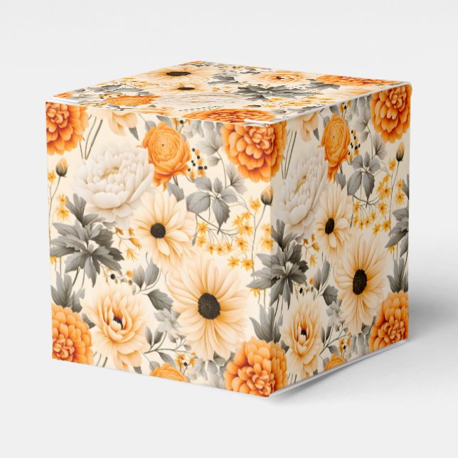 A Fall Floral Series Design 1 Favor Box (Front Side)